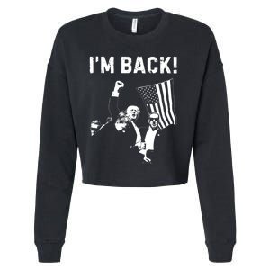 Trump Won IM Back! Win Inauguration 47th Us President 2025 Cropped Pullover Crew