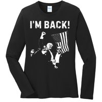 Trump Won IM Back! Win Inauguration 47th Us President 2025 Ladies Long Sleeve Shirt