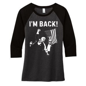 Trump Won IM Back! Win Inauguration 47th Us President 2025 Women's Tri-Blend 3/4-Sleeve Raglan Shirt