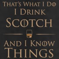 That’s What I Do I Drink Scotch And I Know Things Garment-Dyed Fleece Hoodie