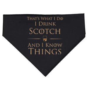 That’s What I Do I Drink Scotch And I Know Things USA-Made Doggie Bandana