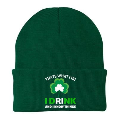 Thats What I Do I Drink And I Know Things Knit Cap Winter Beanie