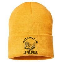 That's What I Do I Read Books And I Know Things Book Lover Sustainable Knit Beanie