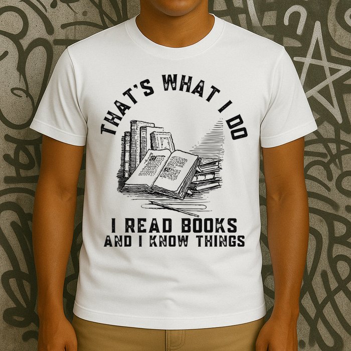 That's What I Do I Read Books And I Know Things Book Lover T-Shirt