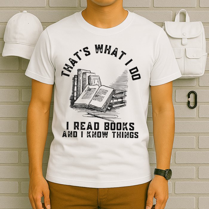That's What I Do I Read Books And I Know Things Book Lover T-Shirt