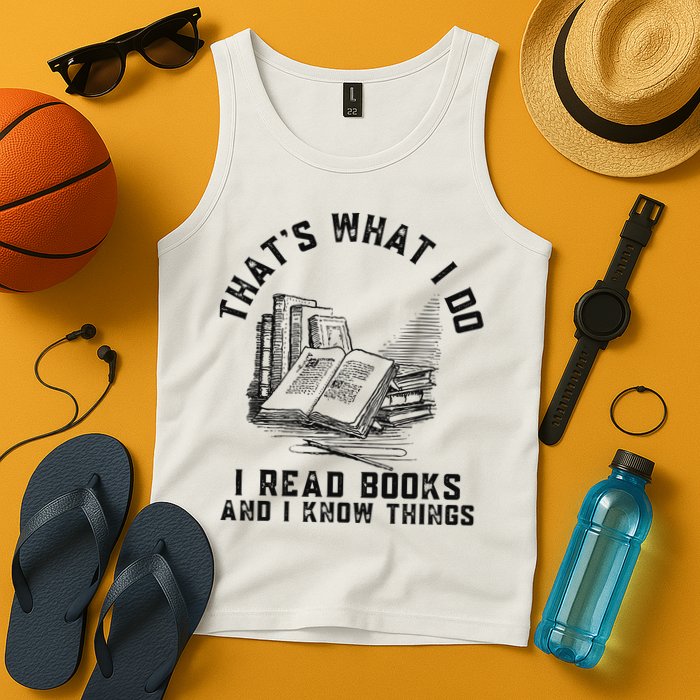 That's What I Do I Read Books And I Know Things Book Lover Tank Top
