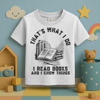 That's What I Do I Read Books And I Know Things Book Lover Toddler T-Shirt