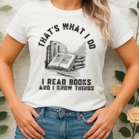 That's What I Do I Read Books And I Know Things Book Lover Womens T-Shirt