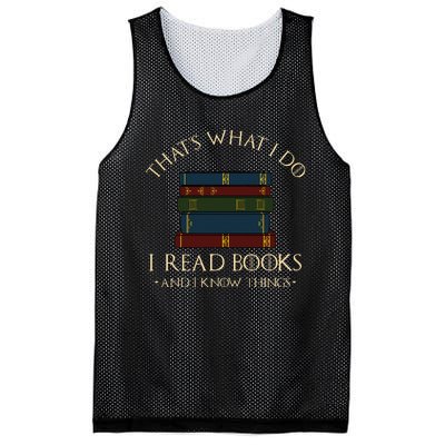 That's What I Do I Read Books And I Know Things Reading Mesh Reversible Basketball Jersey Tank