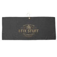 ThatS What I Do I Fix Stuff And I Know Things Large Microfiber Waffle Golf Towel