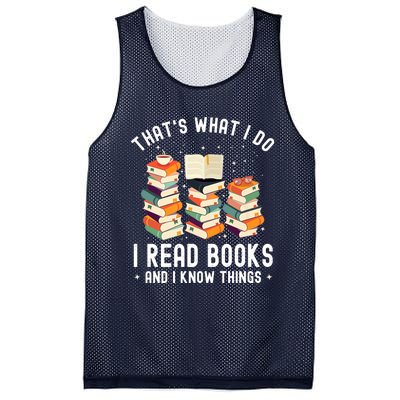 That's What I Do I Read Books And I Know Things Reading Premium Mesh Reversible Basketball Jersey Tank