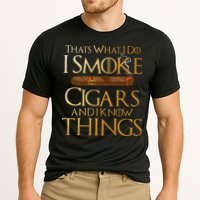 ThatS What I Do I Smoke Cigars And I Know Things Smoker Cooling Performance Crew T-Shirt