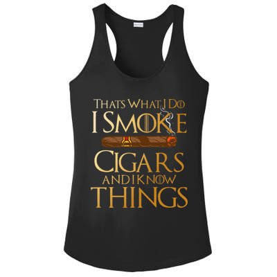 ThatS What I Do I Smoke Cigars And I Know Things Smoker Ladies PosiCharge Competitor Racerback Tank