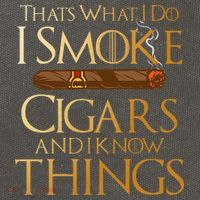 ThatS What I Do I Smoke Cigars And I Know Things Smoker Cotton Canvas Backpack