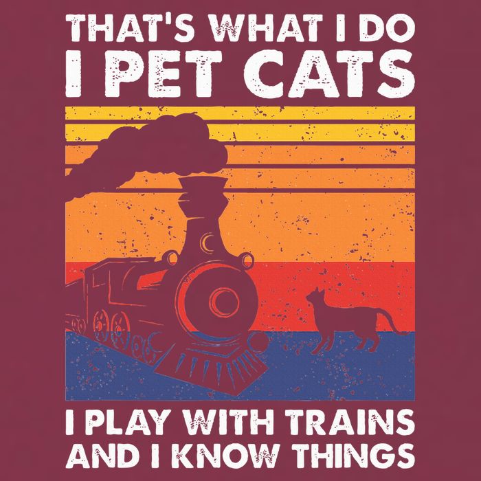 ThatS What I Do I Pet Cats I Play With Trains Model Train 16oz Travel Tumbler