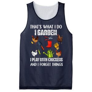 Thats What I Do I Garden I Play With Chickens Forget Things Mesh Reversible Basketball Jersey Tank