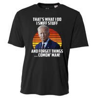 Thats What I Do Sniff Stuff Anti Joe Biden Funny Political Cooling Performance Crew T-Shirt