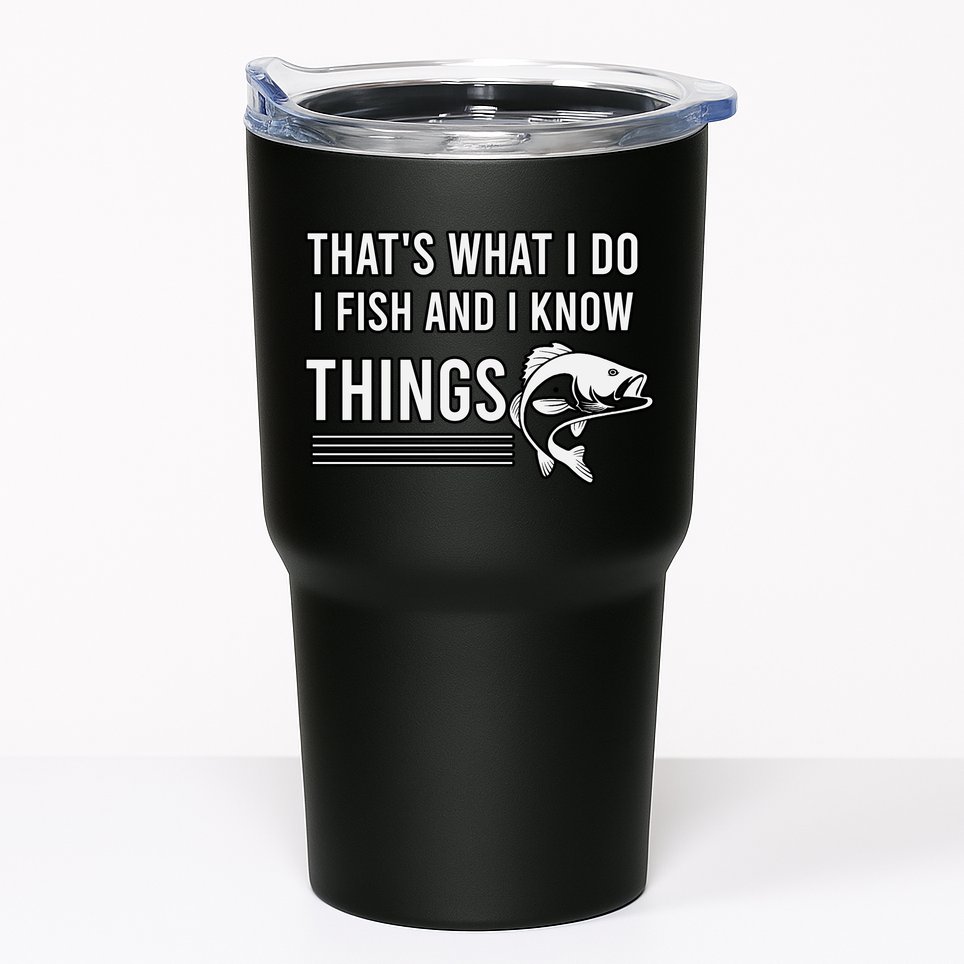 That's What I Do I Fish And I Know Things, Gift For Fish Lovers Tumbler