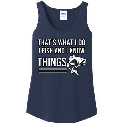 That's What I Do I Fish And I Know Things, Gift For Fish Lovers Ladies Essential Tank