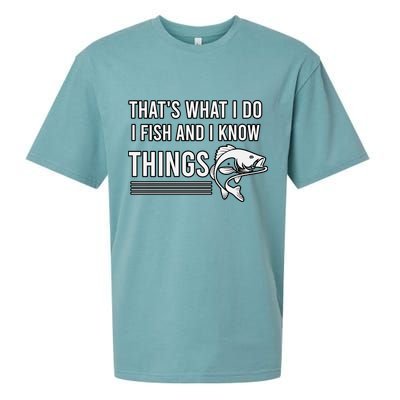 That's What I Do I Fish And I Know Things, Gift For Fish Lovers Sueded Cloud Jersey T-Shirt