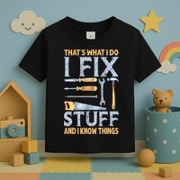That's What I Do I Fix Stuff And I Know Things Funny Saying Toddler T-Shirt