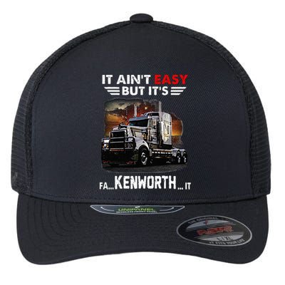 THATS WHAT I DO I FIX STUFF AND I BUILD THINGS WEATHERED Flexfit Unipanel Trucker Cap