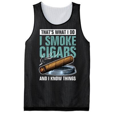 Thats What I Do I Smoke Cigars And I Know Things Mesh Reversible Basketball Jersey Tank