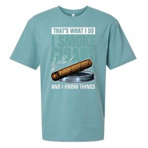 Thats What I Do I Smoke Cigars And I Know Things Sueded Cloud Jersey T-Shirt