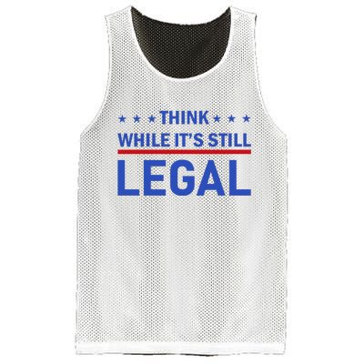 Think While It's Still Legal Mesh Reversible Basketball Jersey Tank