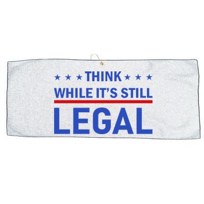 Think While It's Still Legal Large Microfiber Waffle Golf Towel