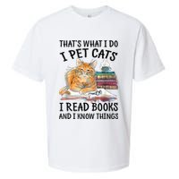 That's What I Do I Pet Cats I Read Books And I Know Things Sueded Cloud Jersey T-Shirt