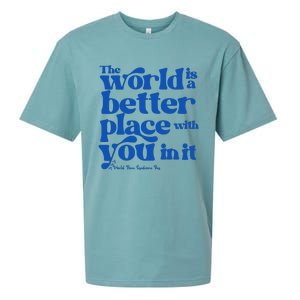 The World Is A Better Place With You In It World Down Syndrome Day Awareness Sueded Cloud Jersey T-Shirt