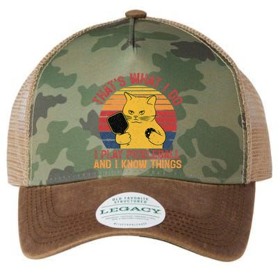 ThatS What I Do Cat Lovers Paddleball Player Pickleball Legacy Tie Dye Trucker Hat
