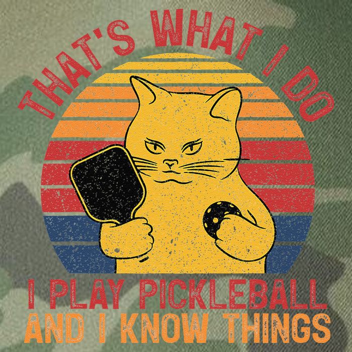 ThatS What I Do Cat Lovers Paddleball Player Pickleball Legacy Tie Dye Trucker Hat