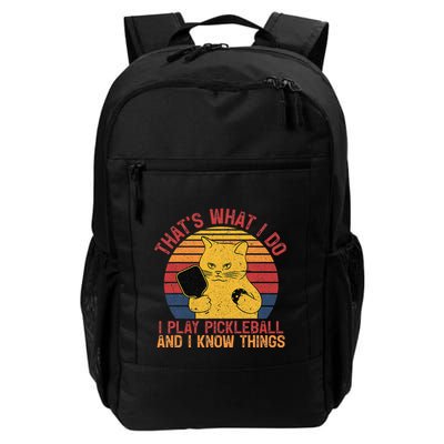 ThatS What I Do Cat Lovers Paddleball Player Pickleball Backpack