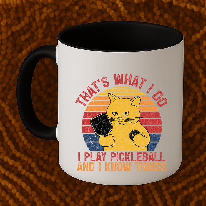 ThatS What I Do Cat Lovers Paddleball Player Pickleball Mug