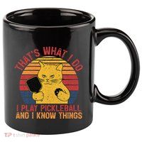 ThatS What I Do Cat Lovers Paddleball Player Pickleball 11oz C Handle Ceramic Mug