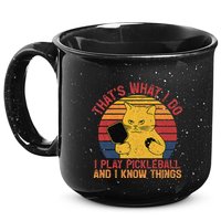 ThatS What I Do Cat Lovers Paddleball Player Pickleball 15oz Campfire Ceramic Mug