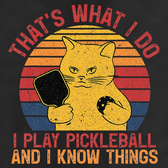 ThatS What I Do Cat Lovers Paddleball Player Pickleball 12oz Stainless Steel Coffee Mug