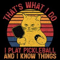 ThatS What I Do Cat Lovers Paddleball Player Pickleball 16oz Travel Tumbler