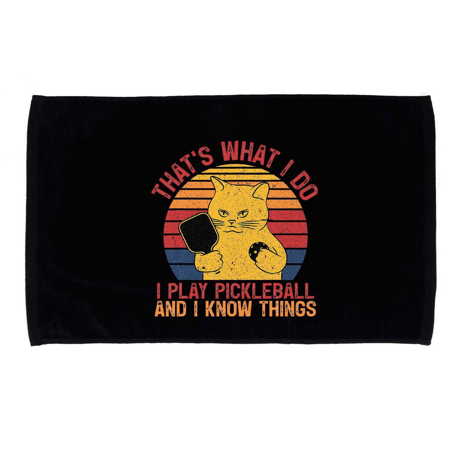 ThatS What I Do Cat Lovers Paddleball Player Pickleball Microfiber Hand Towel