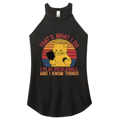 ThatS What I Do Cat Lovers Paddleball Player Pickleball Women's Perfect Tri Rocker Tank
