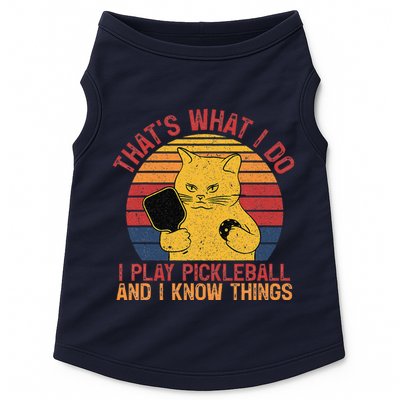 ThatS What I Do Cat Lovers Paddleball Player Pickleball Doggie Tank