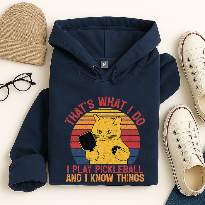 ThatS What I Do Cat Lovers Paddleball Player Pickleball Hoodie