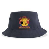 ThatS What I Do Cat Lovers Paddleball Player Pickleball Sustainable Bucket Hat