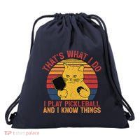 ThatS What I Do Cat Lovers Paddleball Player Pickleball Drawstring Bag