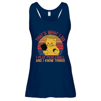 ThatS What I Do Cat Lovers Paddleball Player Pickleball Ladies Essential Flowy Tank