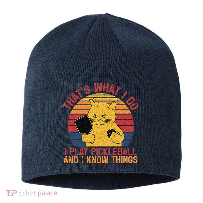 ThatS What I Do Cat Lovers Paddleball Player Pickleball Sustainable Beanie