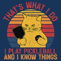 ThatS What I Do Cat Lovers Paddleball Player Pickleball 16 in Basic Backpack