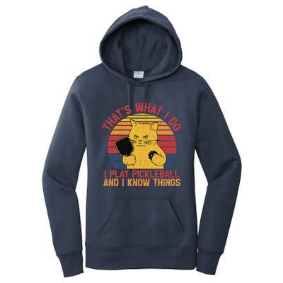 ThatS What I Do Cat Lovers Paddleball Player Pickleball Women's Pullover Hoodie